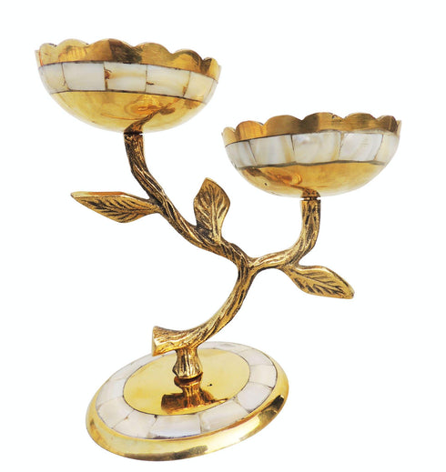 Brass Table Tree Candle Stand 0.56Kg